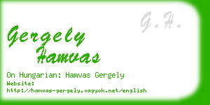 gergely hamvas business card